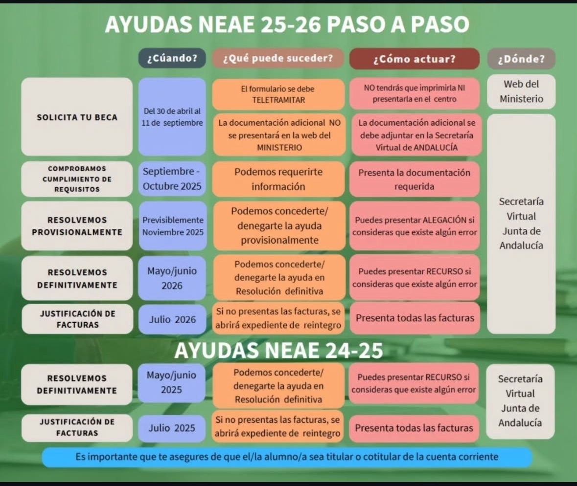 becas NEAE 25-26